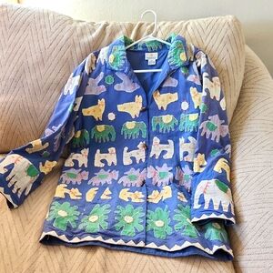 Vintage Quilt Colorful Animal  Jacket